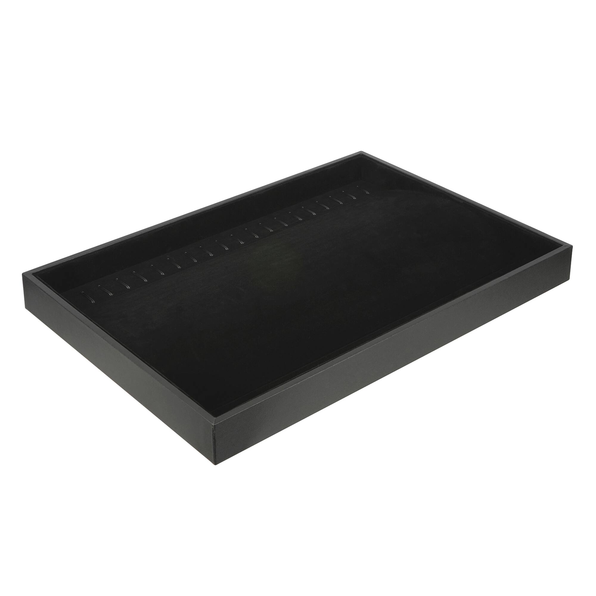 Black Velvet Jewelry Tray with Hooks by Bead Landing™